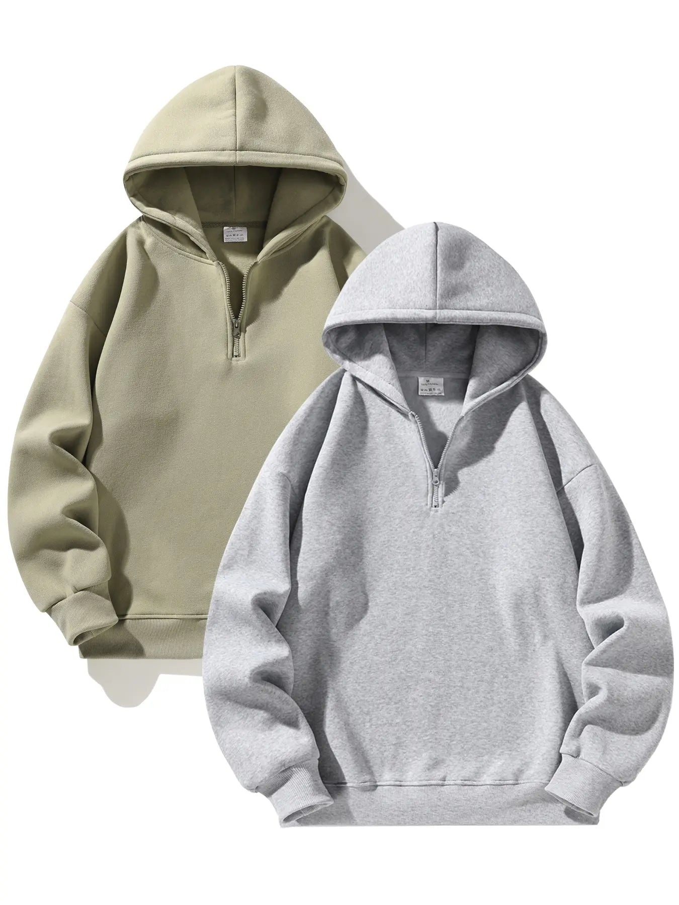 Men's Essential Half Zip Hoodie - Casual Comfy Long Sleeve Sweatshirt for Fall & Winter