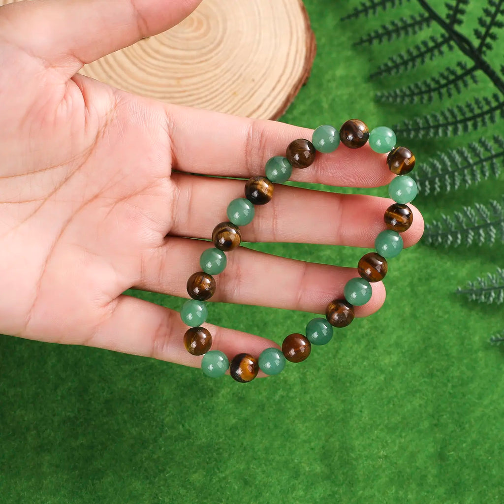 Veliora Money Attraction Bracelet – Aventurine & Tiger Eye Crystal Gift