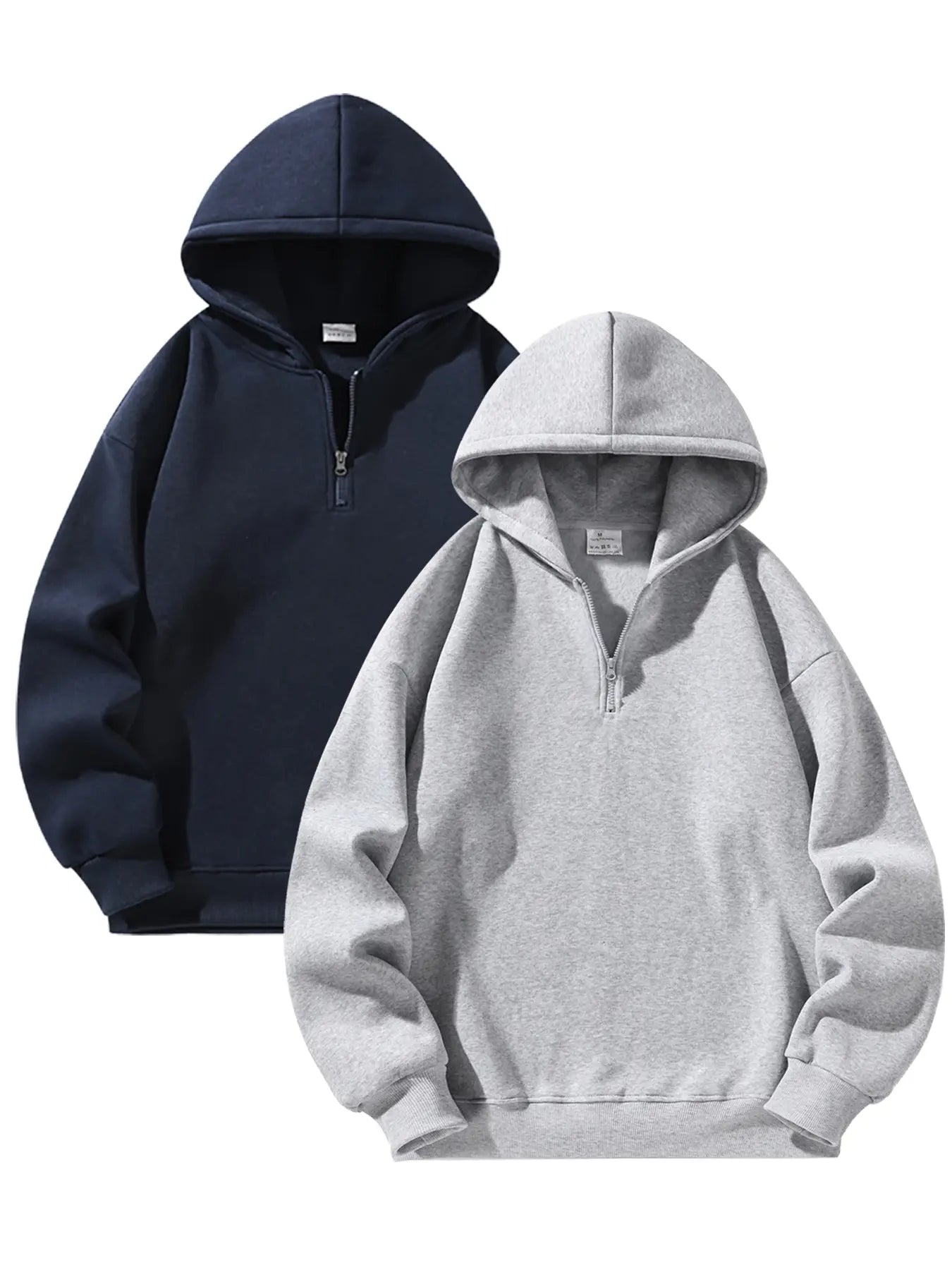 Men's Essential Half Zip Hoodie - Casual Comfy Long Sleeve Sweatshirt for Fall & Winter