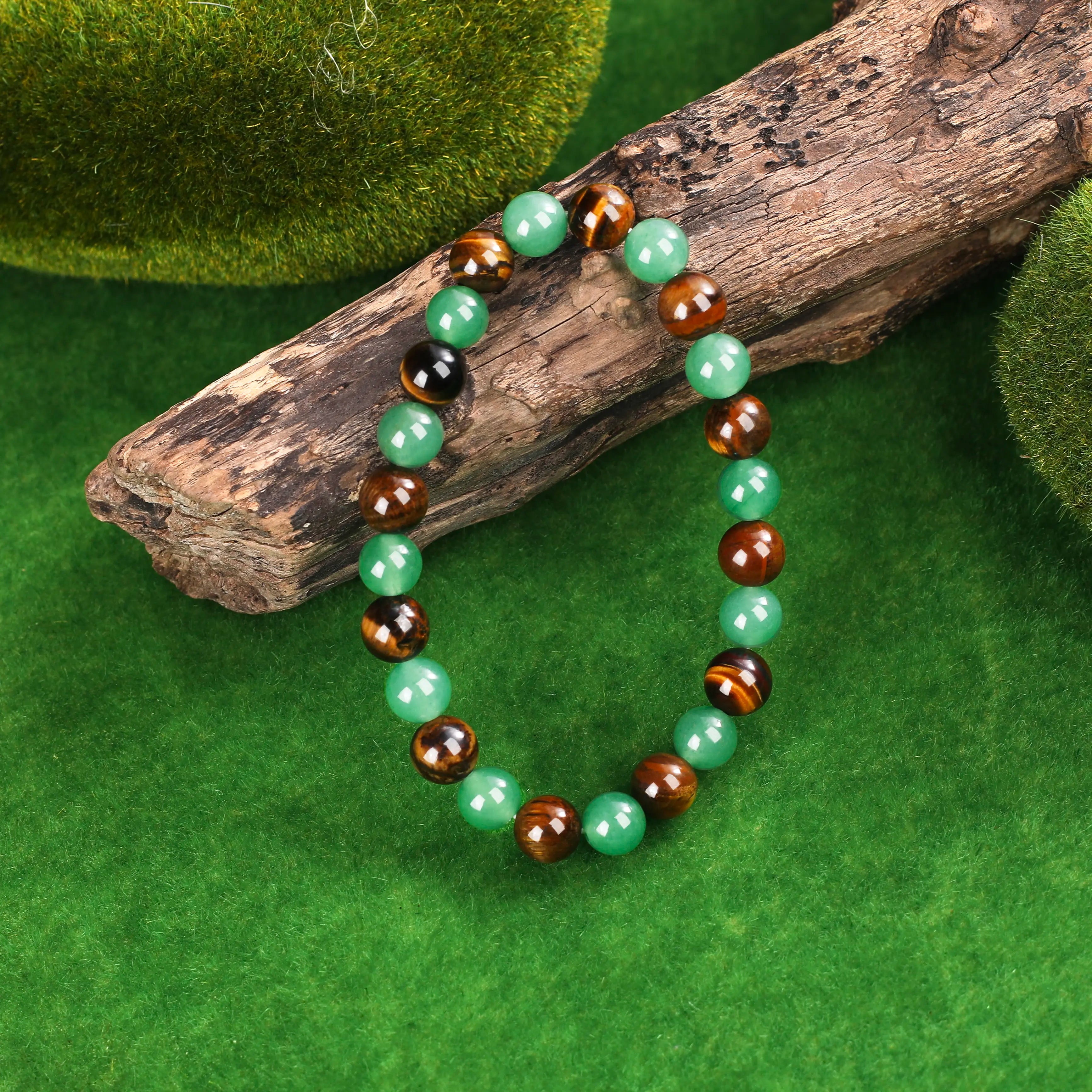 Veliora Money Attraction Bracelet – Aventurine & Tiger Eye Crystal Gift