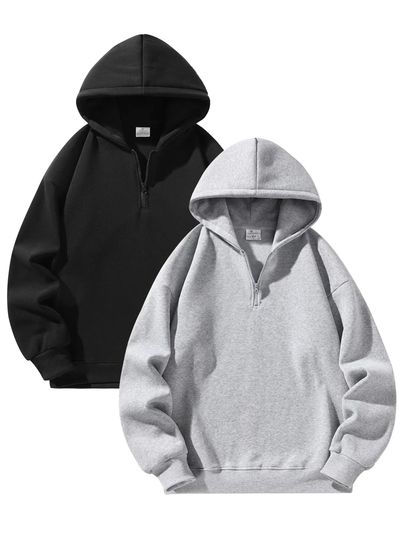 Men's Essential Half Zip Hoodie - Casual Comfy Long Sleeve Sweatshirt for Fall & Winter