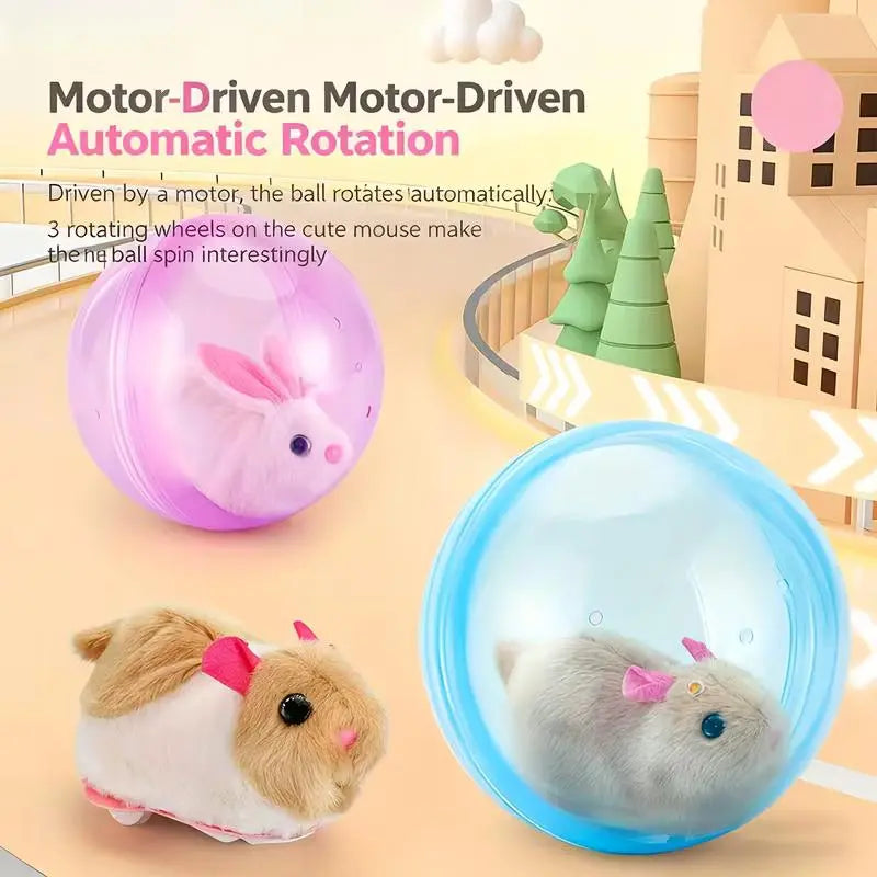 Smart Cat Toy Auto Rolling Ball – USB Rechargeable Interactive Mouse Toy for Indoor Cats