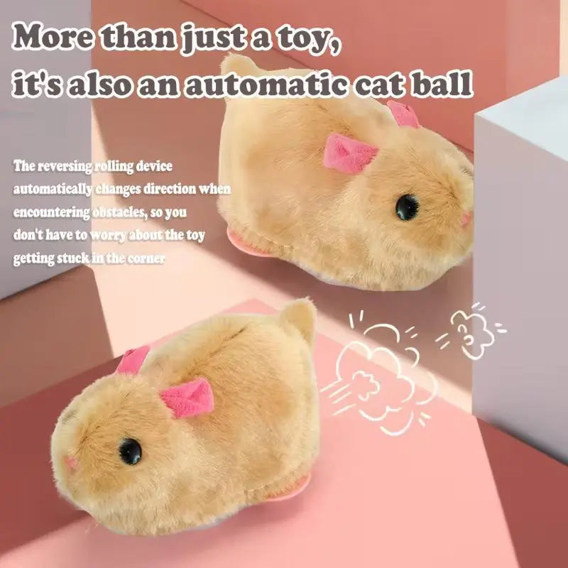 Smart Cat Toy Auto Rolling Ball – USB Rechargeable Interactive Mouse Toy for Indoor Cats